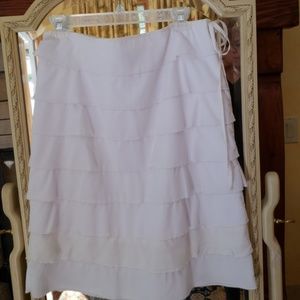 White ruffled skirt by For Joseph
